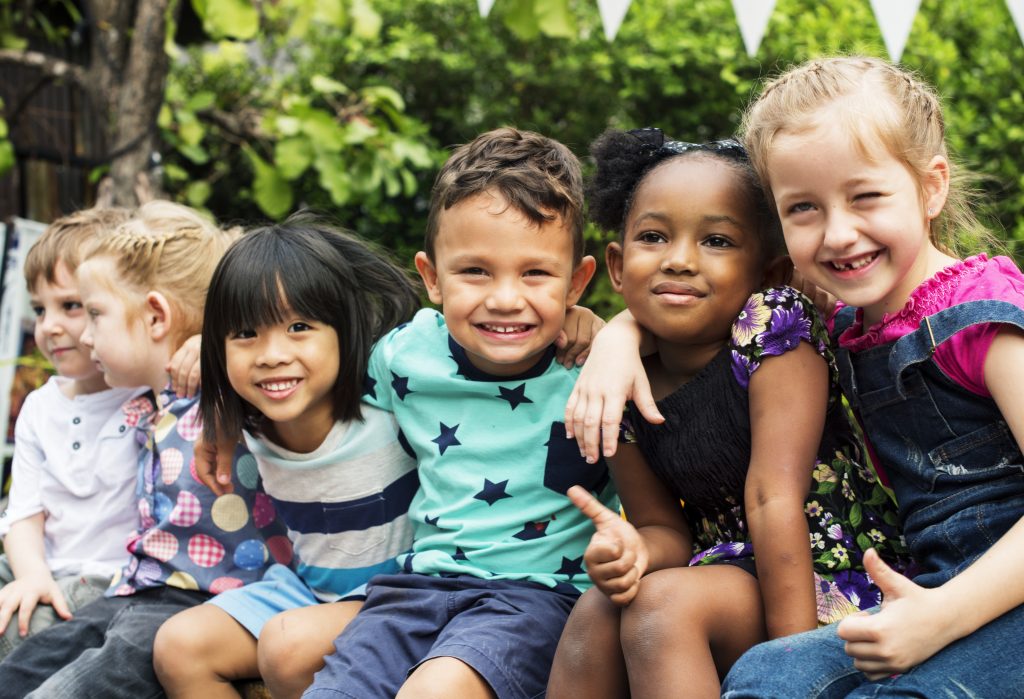 Group of kindergarten kids